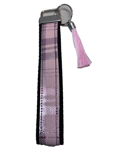 Key Fob - Pink Plaid