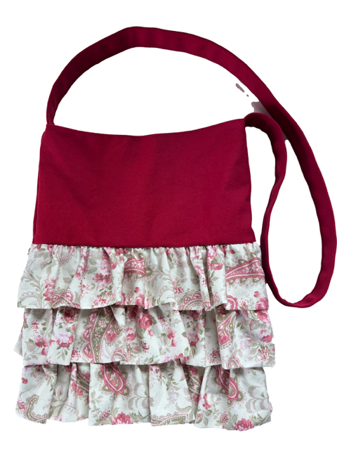 Ruffle Bag - Red & Cream HURRY!  BEST SELLER!